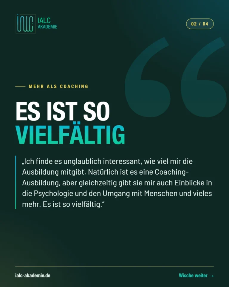 Helin, Teilnehmerin der IALC-Ausbildung: Es ist so vielfältig