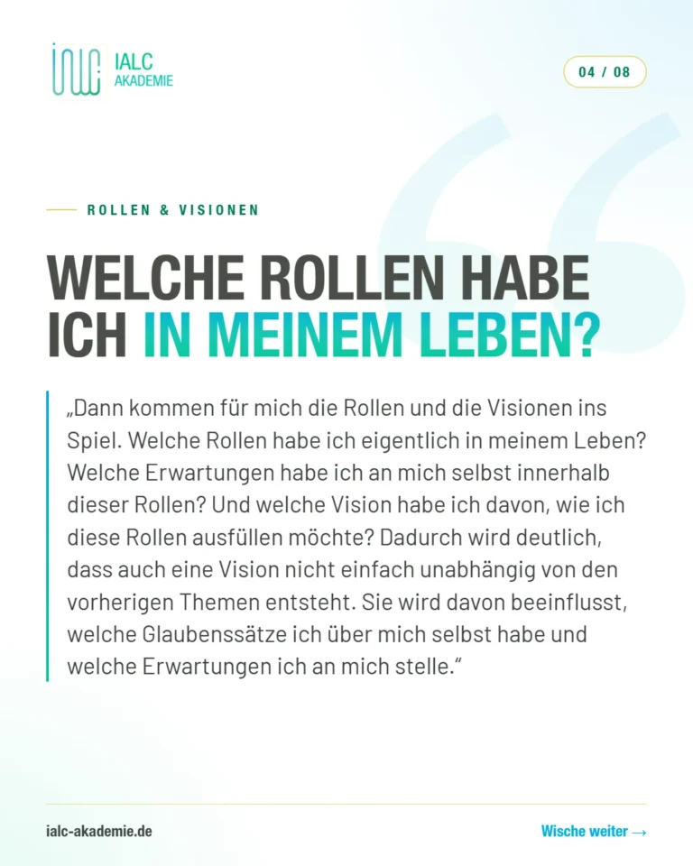 Nour, Teilnehmerin der IALC-Ausbildung: Welche Rollen habe ich in meinem Leben?