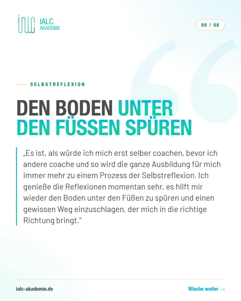 Nour, Teilnehmerin der IALC-Ausbildung: Den Boden unter den Füßen spüren