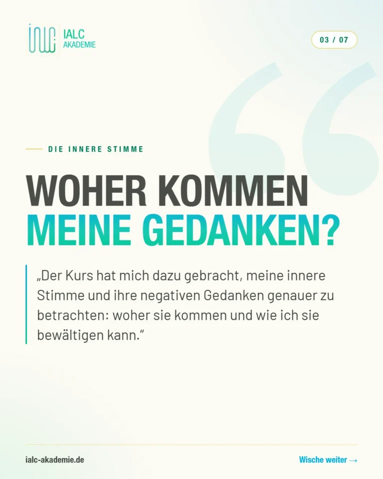Umm Maryam, Teilnehmerin der IALC-Ausbildung: Woher kommen meine Gedanken?